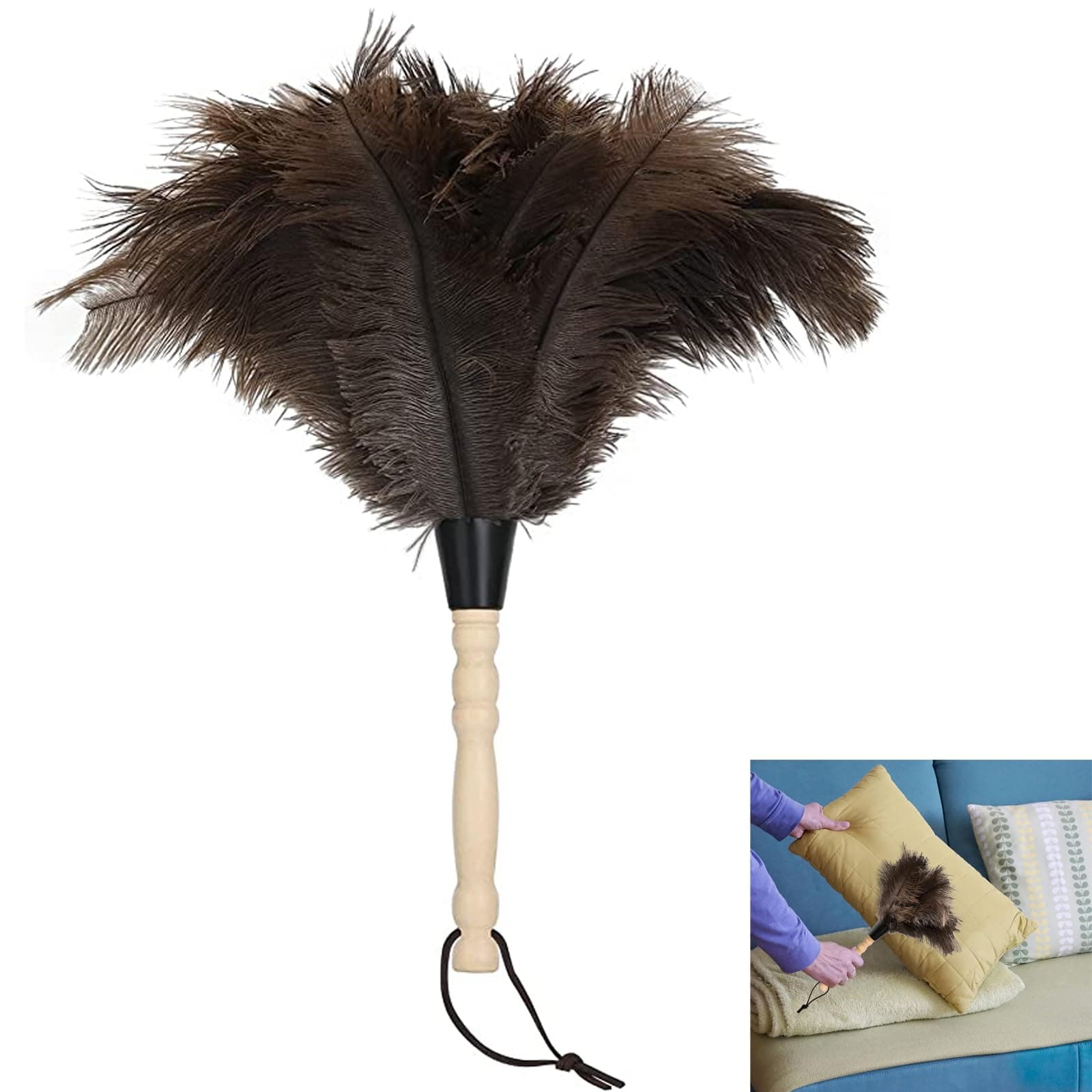 Staubwedel Straußenfeder Straußenwedel Straußen Feder Antistatisch Natur Straußenfedern 12.6" (32cm) Angebot bei HelloDeals