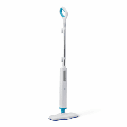 Amazon Basics Dampfwischer für die Reinigung von Hartböden mit 450-ml-Tank, 6m Kabel, 3 waschbare Pads, Weiß Angebot bei HelloDeals