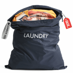 Wäschesack Reise 60 x 90cm, Nylon wasserdichte Wäschebeutel mit Reißverschluss, 120L Große Kapazität Stoffbeutel Faltbare Schmutzwäschebeutel Tasche für Startseite Reisen Urlaub Marineblau Angebot bei HelloDeals