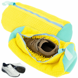 2 Stück Schuhwaschbeutel Waschmaschine Schuhwaschbeutel 39 * 19cm, Schuhe Waschbeutel, Wiederverwendbarer Waschbeutel, Mit Reißverschluss Schuhe Wäschesack, Netzschuhe Wäschesack für Sneaker(Gelb) Angebot bei HelloDeals