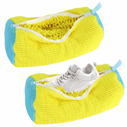 FYSL 2er Pack Schuhwaschbeutel für Waschmaschine, Schuhe Waschbeutel, Wiederverwendbar & Reißfest - Schont Schuhe & Verhindert Beschädigungen (Gelb) Angebot bei HelloDeals