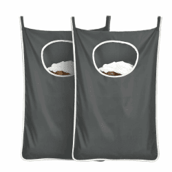 langlebiger Wäschesack zum Aufhängen hinter der Tür, platzsparend, mit Edelstahlhaken, Reißverschluss, Wäschekorb, Türaufhängung, für Badezimmer, Kinderzimmer, 2er-Pack Angebot bei HelloDeals