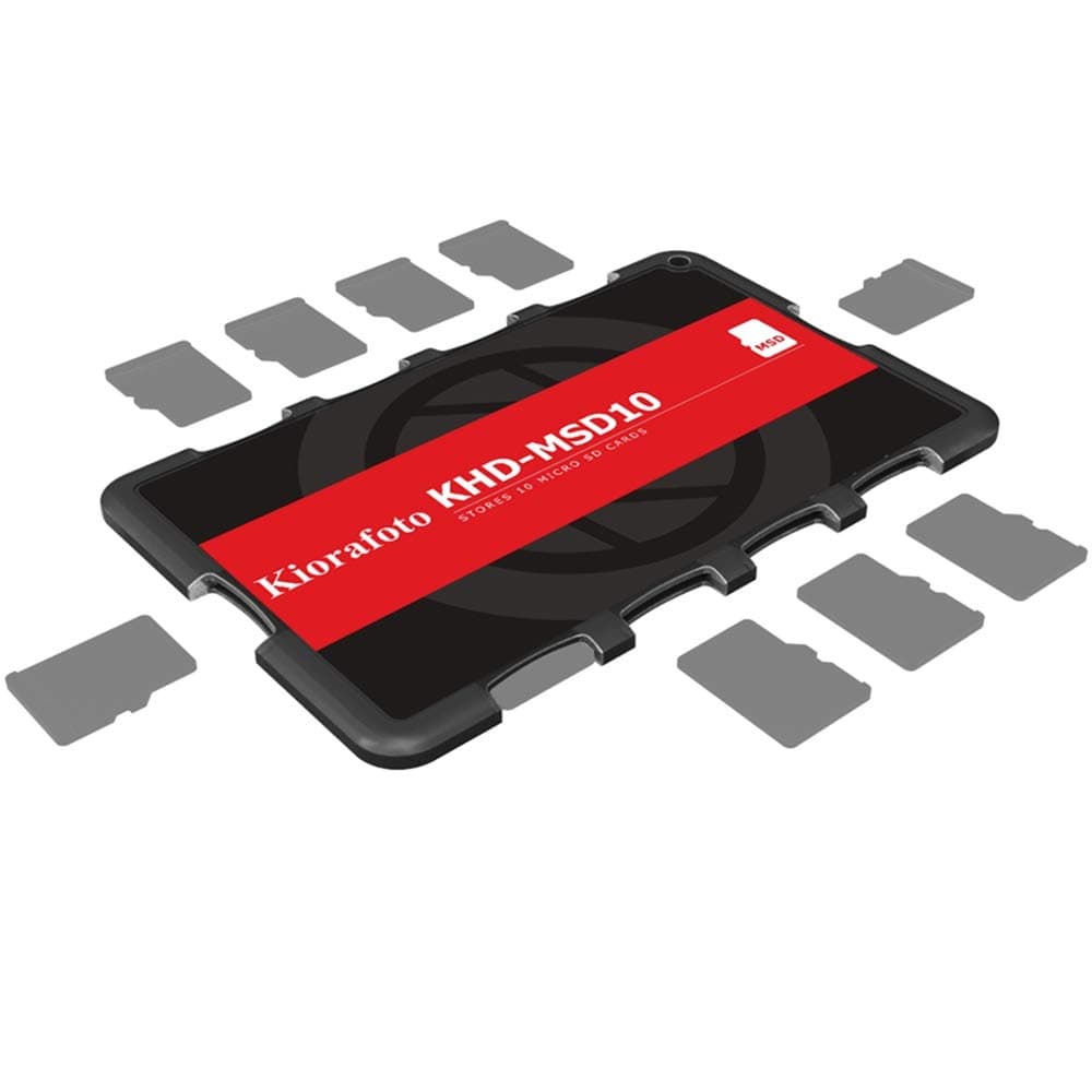 Kiorafoto Speicherkarten Etui Halter Aufbewahrung für 10 Micro SD, Micro SD Karten Tasche Hülle Schutzbox Tragetasche - Memory Card Case Box Schwarz Angebot bei HelloDeals