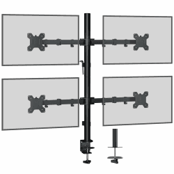 BONTEC Monitor Halterung 4 Monitore für 13-27 Zoll, Höhenverstellbar Monitor Halterung, Neigbar 180° Schwenkbar 360°, VESA 75/100 mm, Max. 10kg Pro Arm, Für Büro, Gaming, Konferenzraum Angebot bei HelloDeals