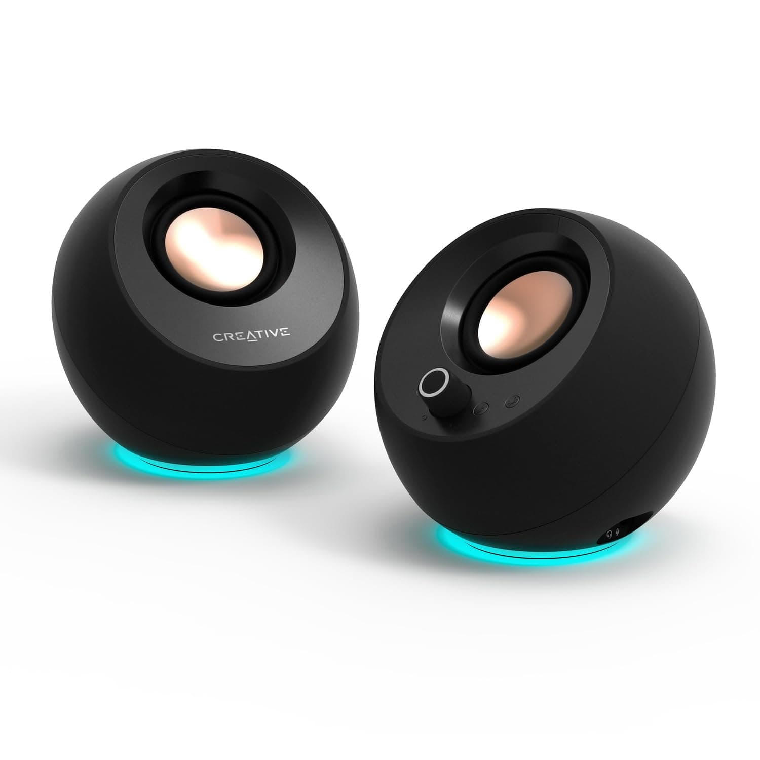 CREATIVE Pebble Pro (Schwarz) USB-C PC-Lautsprecher mit Bluetooth 5.3 und anpassbarer RGB-Beleuchtung, USB-Audio und Headset-/Mikrofonanschluss Angebot bei HelloDeals