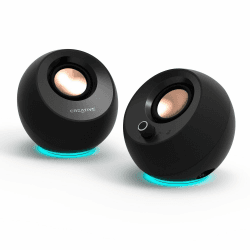 CREATIVE Pebble Pro (Schwarz) USB-C PC-Lautsprecher mit Bluetooth 5.3 und anpassbarer RGB-Beleuchtung, USB-Audio und Headset-/Mikrofonanschluss Angebot bei HelloDeals