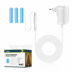 Lenink Batterieadapter Batterieersatz für 3 Stück AAA Batterien Netzteil Adapter mit 1,8m Kabel, wie z.B. für Funkklingel, Dekoration usw. (EU Stecker, weiß) Angebot bei HelloDeals