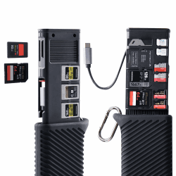 PGYTECH CFexpress Typ A/SD/Micro SD Kartenleser 10Gbps USB 3.2 Gen2, CFexpress Typ A/SD/TF Kartenhalter Aluminium-Legierung, Kompatibel mit Kameras/Telefonen/Drohnen/Action Kameras(Schwarz) CFexpress Typ A/SD Kartenleser Schwarz Angebot bei HelloDeals