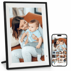 WiFi Digitaler Bilderrahmen 10,1 Zoll,1280x800 IPS HD Touchscreen Elektronischer Fotorahmen,32GB Foto Rahmen,Automatische Drehung,Teilen Sie Fotos Sofort von überall Aus Black strut Angebot bei HelloDeals