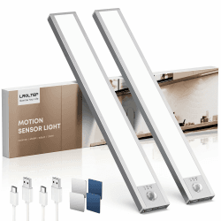 Schrankbeleuchtung Led Lampe mit Bewegungsmelder - 21cm 1500mAh Unterbauleuchte Küche Licht Aufladbar mit Sensor - Dimmbar Schranklicht Treppenlicht - Vitrinenbeleuchtung Magnetische | 2 Stück 6500K 21CM*2 Angebot bei HelloDeals