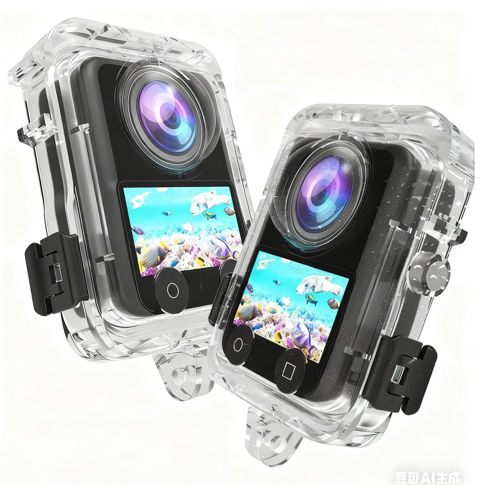Unsichtbares Tauchgehäuse für DJI Osmo 360, 40M Wasserdichtes Gehäuse Unterwassergehäuse Schutzgehäuse Schutzgehäusehülle Zubehör für DJI OSMO 360 Angebot bei HelloDeals