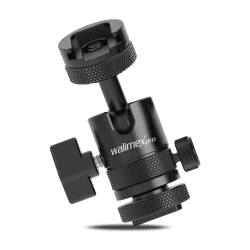 Walimex Pro Multi Mini-Kugelkopf mit Blitzschuh und 1/4 Zoll Anschluss I beidseitig schwenkbar um 180° I für Kameras, Stative, Mikrofone, LEDs I Aluminium Stativkopf Single Shoe I bis 5kg belastbar Angebot bei HelloDeals