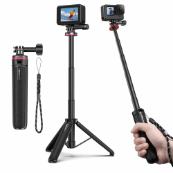 ULANZI MT-72 Mini Action Cam Stativ mit 4-teiliger Verlängerungsstange - Tragbares Reise Vlog Stativ für Max/DJI Osmo Action Camera Angebot bei HelloDeals