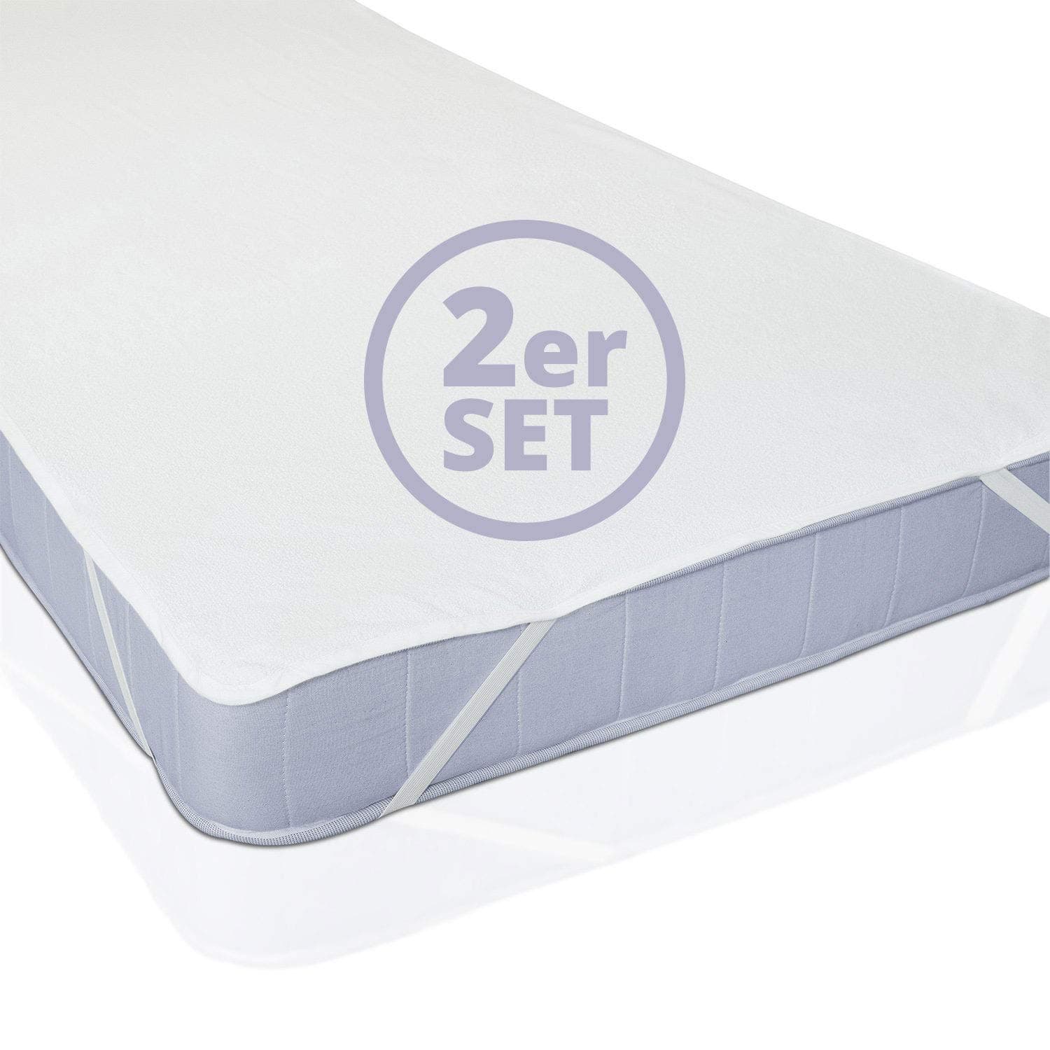 Lumaland 2X wasserdichte Matratzenauflage 90 cm x 200 cm | Öko-Tex Zertifiziert, Oberfläche aus 100% Baumwolle | Wasserundurchlässiger & atmungsaktiver Matratzenschoner 90x200 2 Matratzenauflagen Angebot bei HelloDeals