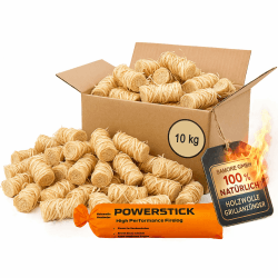 Samore 10 kg Öko (ca. 800 Stck) Kaminanzünder inkl. XXL Powerstick Grillanzünder Anzündwolle Holzwolle Anzünder Zündwolle Angebot bei HelloDeals