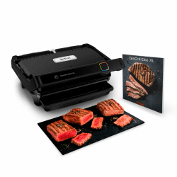 Tefal OptiGrill Elite XL Kontaktgrill, automatische Garzeitanpassung, perfekte Ergebnisse, 16 Programme, digitales Display mit Garstufenanzeige, abnehmbare XL-Platten, Elektrogrill, schwarz, GC760812 OptiGrill Elite - Automatische Garzeitanpassung Schwarz Angebot bei HelloDeals