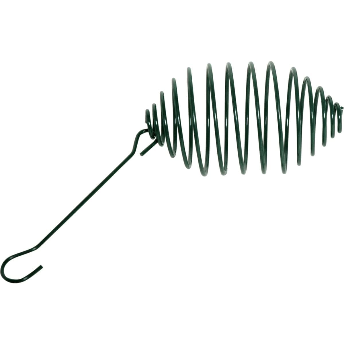 dobar® Meisenknödelhalter - Futterspirale für Meisenknödel - Vogelfutterspender aus Metall - Futtersäule für Wildvögel für Garten/Terrasse/Balkon - Ø 7,5 x 11 (26,5) cm - Grün Angebot bei HelloDeals