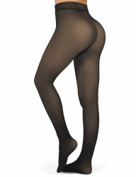 Thermo Strumpfhose Damen Winter Thermostrumpfhosen Gefütterte Strumpfhosen Wärme Fleece Strumpfhose Gefälschte Durchscheinend Pantyhose High Waist Dicke Leggins(XS-2XL) Schwarz Strumpfhose M Angebot bei HelloDeals