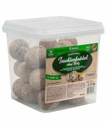 Fidelio Meisenknödel ohne Netz, Insektenknödel, ganzjähriges Wildvogelfutter proteinreich/energiereich, hochwertiges Vogelfutter für Wildvögel, 30 Stück im Eimer, 2.5 kg Geschmacklos 30 stück (1er Pack) Angebot bei HelloDeals