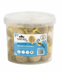 Dehner Natura Premium Meisenknödel mit Netz, ganzjähriges Wildvogelfutter proteinreich / energiereich, hochwertiges Vogelfutter für Wildvögel, 30 Stück je 90 g (2.7 kg) Angebot bei HelloDeals