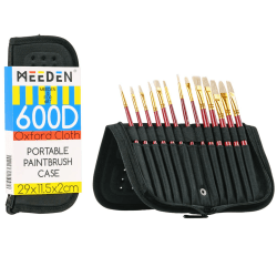 MEEDEN Pinseltasche, Pinselhalter with 12 Slots, Malerei Pinsel Tasche, 600D Oxford-Gewebe, Wasserdicht, Tragbar-29 X 11.5cm(Keine Bürste) Angebot bei HelloDeals