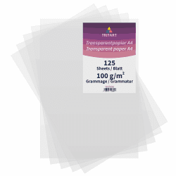 Transparentpapier Bedruckbar Weiß DIN A4 - Abpauspapier Pergamentpapier zum Bedrucken 125 Blatt 100g/m² - Architektenpapier Transparent Papier Bögen - Tracing Paper A4 - 125 Blatt Angebot bei HelloDeals