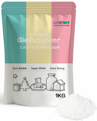 Gießpulver 1 kg, Blasenfrei, Extraweiß, Extrahart, Geruchlos, Gipsgießpulver für Silikonformen, Schnelle Entformung in 30 Minuten, Geeignet für Kunsthandwerk, Ornamente, Gipsstatuen, DIY 1kg Angebot bei HelloDeals