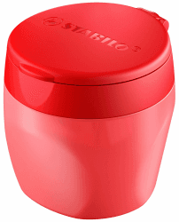 STABILO - Robuster Dosenspitzer - woody 3 in 1 Spitzer - für extradicke Stifte - rot 1 Stück Angebot bei HelloDeals