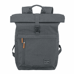 travelite Handgepäck Rucksack, Laptop Rucksack 15,6 Zoll, BASICS, Reiserucksack Rolltop Funktion, 60 cm, 35 Liter Anthrazit Angebot bei HelloDeals