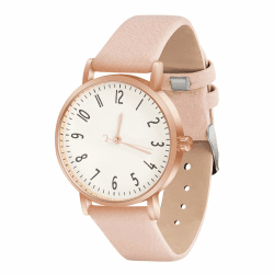 OFFCUP Damenuhr, Damen Analog Quarz Uhr mit Leder Armband, Uhren Damen Einfache Business Klassische Armbanduhr Lässig Quarzuhr Kleideruhr, 3 Zeiger Rosa Angebot bei HelloDeals