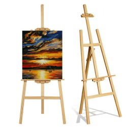 Staffelei, Holzständer, Künstlerstaffelei, Zeichenstaffelei, tragbare Staffelei für Malerei, Erwachsene, Hochzeit, Ausstellung, verstellbare Leinwandhöhe, einfach zu montieren, 1,5 m Angebot bei HelloDeals