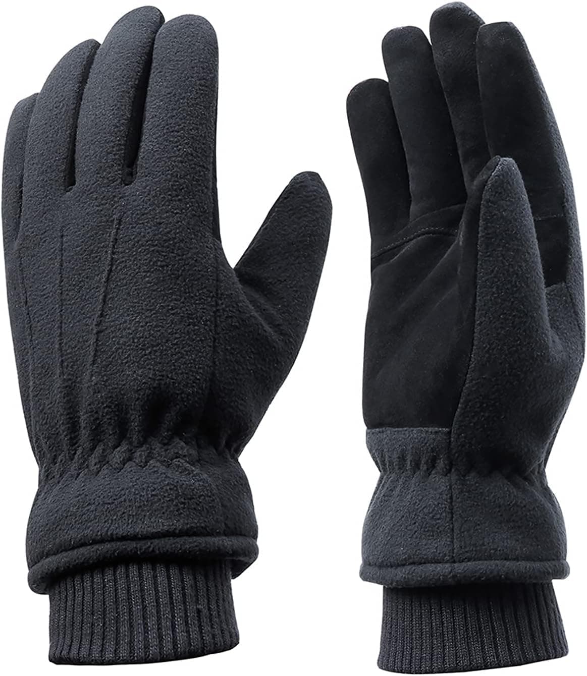 Acdyion Winter Herren Skihandschuhe Warm Futter aus Thinsulate Winterhandschuhe Outdoor Handschuhe für Skifahren Wandern Radfahren Snowboard Schwarz L Angebot bei HelloDeals