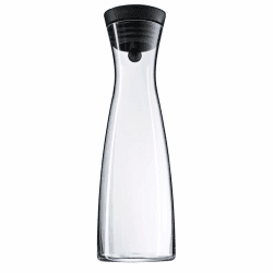 WMF Basic Wasserkaraffe 1,5 l, Glaskaraffe mit Deckel 1,5 l, Silikondeckel, CloseUp-Verschluss aus Cromargan-Edelstahl, inkl. Sieb zum Zurückhalten von Eiswürfeln und Früchten Angebot bei HelloDeals