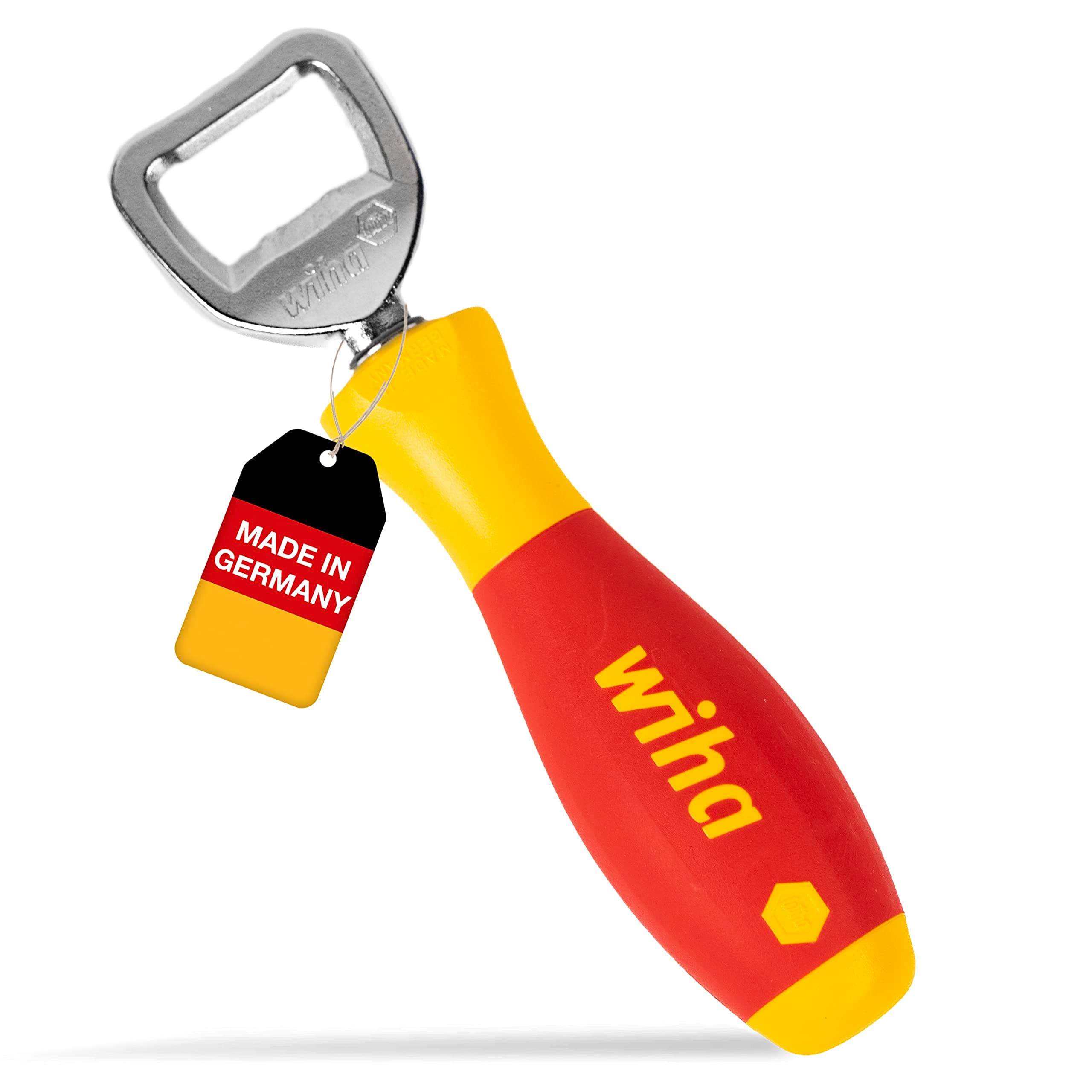 Wiha Flaschenöffner SoftFinish® Werkzeuggriff, Geschenk für Männer, Bieröffner, Kapselheber, Kneipe und Küche, Männergeschenk für Vatertag (04703) Angebot bei HelloDeals