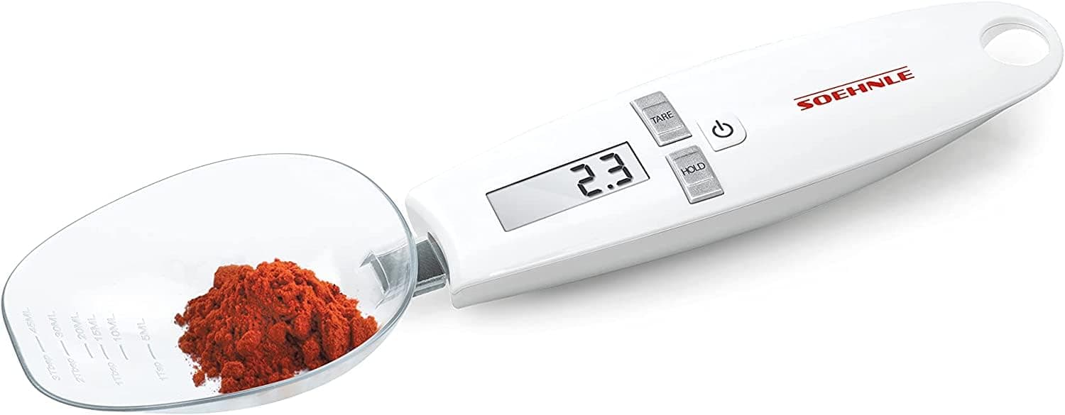 Soehnle digitale Küchenwaage Cooking Star mit 0,1-g-genauer Teilung und 500 g Tragkraft, Löffelwaage für kleinste Mengen, Feinwaage für Gewürze, Weiß Angebot bei HelloDeals