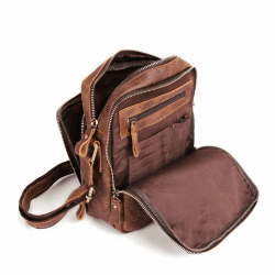 BAIGIO Schultertasche Umhängetasche Herren Leder Vintage Herrentasche Messenger Bag mit Schultergurt für Arbeit Reise Alltagsleben (Braun) Hellbraun Angebot bei HelloDeals