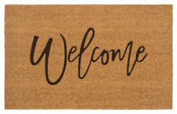 Hanse Home Kokos Fußmatte für Innen 45x75cm – Fussmatte Kokosmatte Schmutzfangmatte Welcome Design, rutschfest für Eingangsbereich & überdachten Außenbereich – Natur Angebot bei HelloDeals