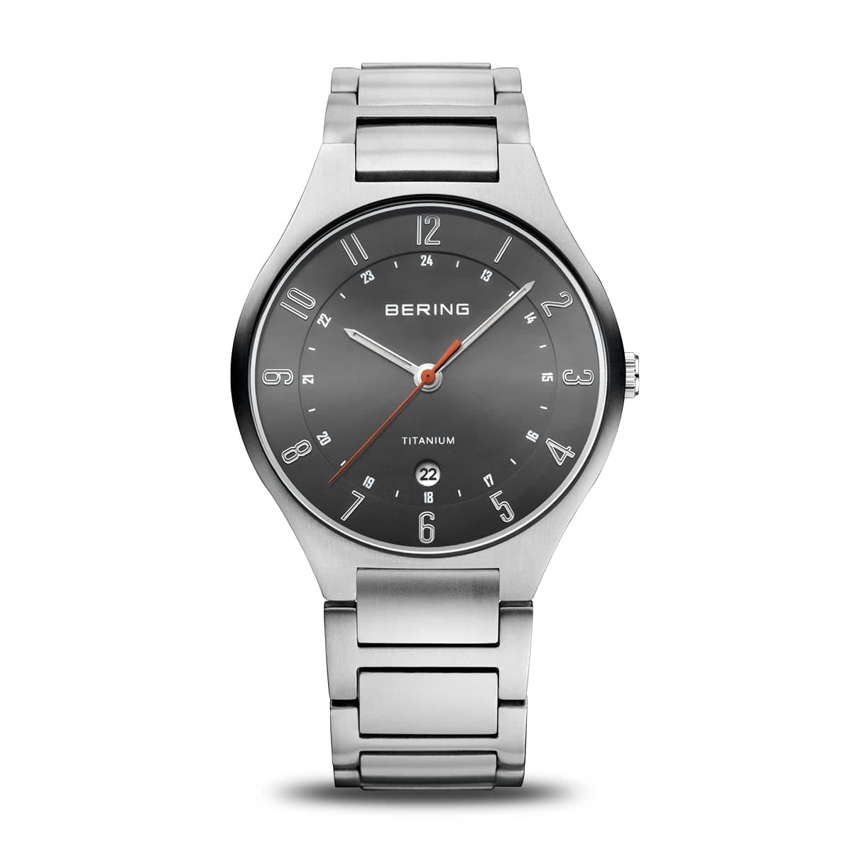 BERING Herren Quarz Uhr | Armbanduhr 39 mm Titangehäuse und Sunray Zifferblatt | Titanband mit Titanelementen | 5 ATM | 11739 11739-772 Angebot bei HelloDeals