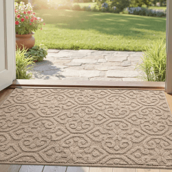 DEXI Schmutzfangmatte 61 x 92cm, rutschfest Fußmatte Innen, waschbarer Fussmatte, absorbierend Türmatte für Eingang, Haustür, Patio, Flur, Beige 61 x 92 cm Beige Angebot bei HelloDeals