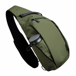 ALPAKA Metro Crossbody Sling Bag 7,5L Umhängetasche Herren Sling Tasche Messenger für 11"-Tablet Wasserfest Brusttasche Schultertasche Tagesrucksack mit Magnetverschluss, Flaschentasche, Phone-Fach Grün Links Schulter Angebot bei HelloDeals