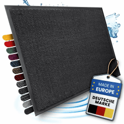 Saubere Schuhe Dank saugstarkem Stoff (robust) perfekte Größe Anthrazit in 40x60cm - Fußmatte innen, Fussmatte innen - Schmutzfangmatte für innen Türmatte Anthrazit 40x60cm Angebot bei HelloDeals