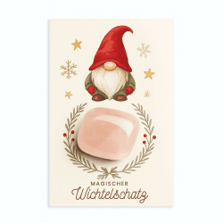 Wichtelschatz als Geschenk und Wichtel Zubehör Weihnachten – Magischer Glücksstein für Kinder, handverlesener Stein (2-3 cm) mit Karte (Magischer Wichtelschatz) Angebot bei HelloDeals
