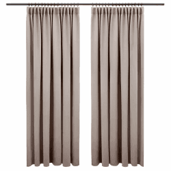 Blumtal Verdunklungsvorhänge Kräuselband 295x140 cm im 2er Set - Oeko-TEX zertifizierte Vorhänge Blickdicht - Verdunklungsvorhang - waschbare Vorhänge mit Kräuselband für Schiene in Taupe H295 x B140 cm (2er Pack) Taupe Angebot bei HelloDeals