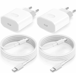 USB C Ladegerät Ladekabel für iPhone 17 16 16e 15/17 16 15 Pro/17 16 15 Pro Max/Plus,2Pack 25W USB C Power Adapter Schnellladekabel für iPad Pro/Air/10.Generation,Schnellladegerät Stecker mit 2M Kabel Weiß Angebot bei HelloDeals