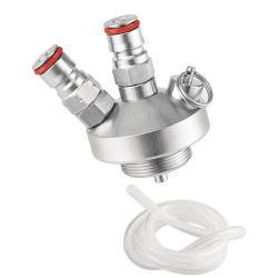 TMCRAFT Mini Keg Dispenser, Edelstahl Beide Kugeln Lock Speer, Schnellmontage-Bieranschluss Mit 130cm Bierschlauch für Growler Angebot bei HelloDeals