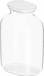 BLANCO Glaskaraffe | Durchsichtiges Glas, Marmordeckel | 1l Wasserkaraffe für kohlensäurehaltiges Wasser und normales Leitungswasser ​ | Perfekte Ergänzung für alle Filterarmaturen oder drink.systems Angebot bei HelloDeals