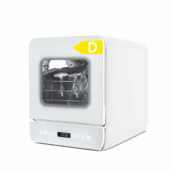 Mini Geschirrspüler für 3 Gedecke, Tischgeschirrspüler mit 7 Programme mit Trocknungsfunktion, mit/ohne Wasseranschluss Benutzbar, Spülmaschine 4.8L, Touch Control für Wohnmobile Wohnungen Ganz Weiß mit Fenster Angebot bei HelloDeals