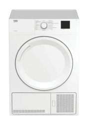 Beko DC 7130 N Kondenstrockner, 7 kg, G100, Elektronische Feuchtemessung, Automatischer Knitterschutz, AquaWave-Schontrommel, 15 Programme, Express Programm G 63 dBA Kondenstrockner 7 kg Angebot bei HelloDeals