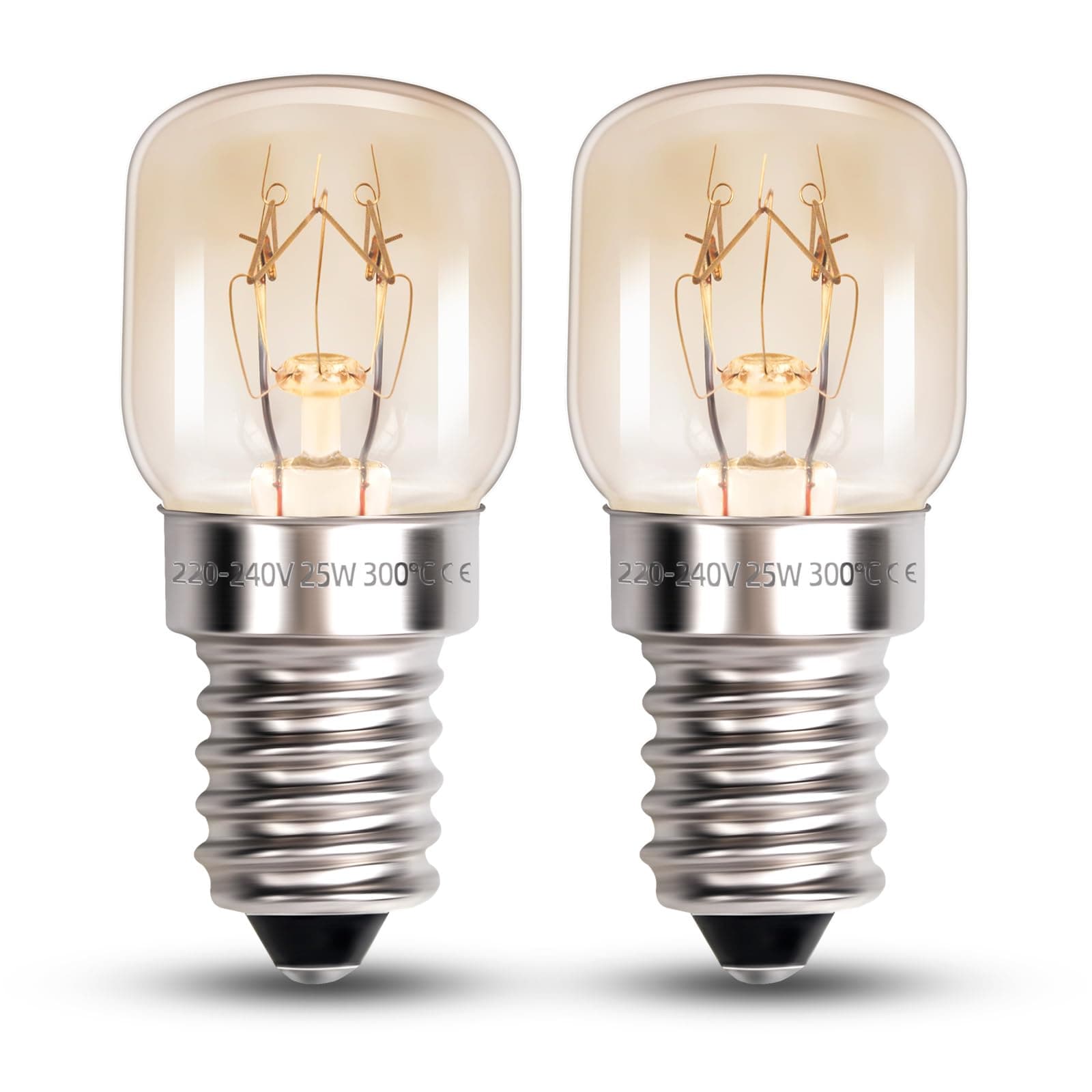 T22 E14 Backofenlampe Warmweiß 2700K, Up to 300°C, AC 220-240V, Dimmbar, Glühbirne E14 Kerze für Backofen, Mikrowelle, Dunstabzugshaube Lampe, Salzlampe, 2pcs 25W Backofenlampe Angebot bei HelloDeals