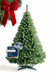 160 cm Künstlicher Weihnachtsbaum aus 100% PVC – Dicht & Formstabil mit 800 Zweigen (Ø 110 cm), Schnellaufbau-System, Schwer Entflammbar Angebot bei HelloDeals